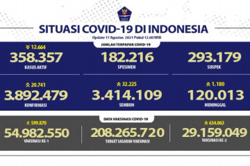Total kasus kematian COVID-19 tembus 120 ribu kasus