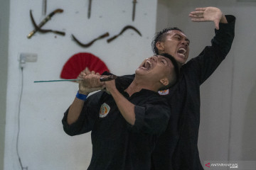 Latihan Atlet Pencak Silat Sumatera Selatan