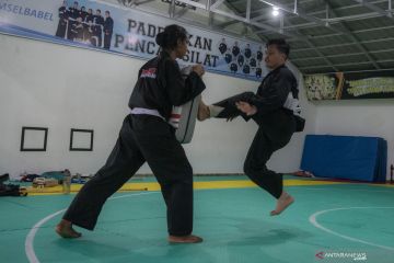 Latihan Atlet Pencak Silat Sumatera Selatan