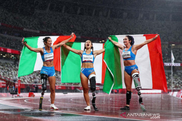 Paralimpiade: Atlet Italia sapu bersih medali lomba lari 100m T63 Final
