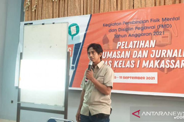 LKBN Antara beri pelatihan jurnalistik bagi Humas Lapas Makassar