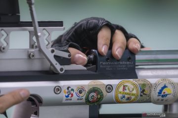 Latihan Atlet Menembak Sumatera Selatan