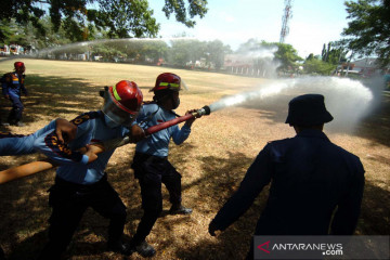 Latihan pemadaman api di Lapas Kelas II B Brebes