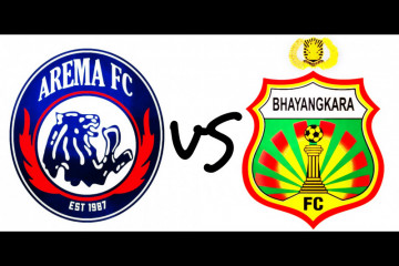 10 pemain Bhayangkara imbangi Arema FC 1-1