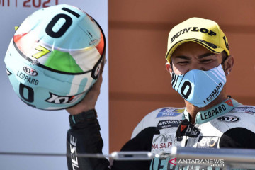 Dennis Foggia juara Moto3 Aragon GP di Spanyol