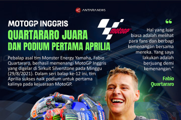 MotoGP Inggris: Quartararo juara dan podium pertama Aprilia