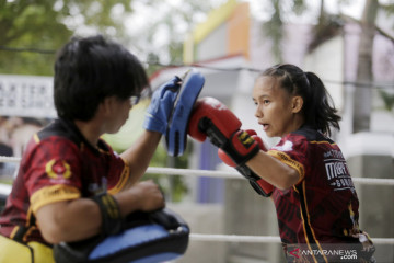 Latihan atlet Muay Thai Gorontalo