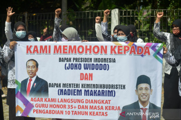 Unjuk Rasa Guru Honorer dengan Penerapan Prokes