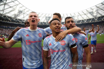 LIga Inggris: Manchester United curi angka penuh di kandang West Ham United