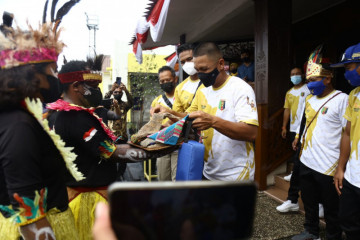 Mahasiswa asal Papua beri dukungan kepada atlet Lampung