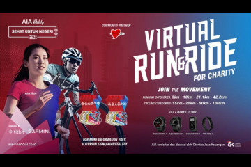 Pandemi belum berakhir, AIA gelar lomba lari dan bersepeda virtual