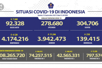 Kasus baru naik jadi 4.128 dengan 250 kematian harian