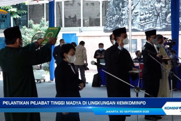 Menkominfo lantik sepuluh pejabat tinggi pratama