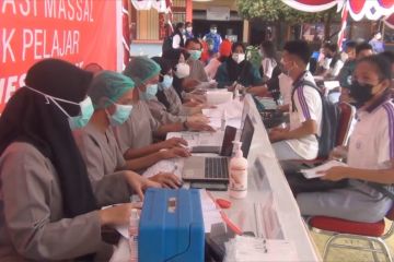 Vaksinasi pelajar di Ambon sudah mencapai 45,8 persen