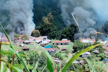 KKB bakar fasilitas umum di Kiwirok Pegunungan Bintang