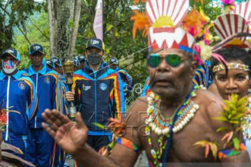 Kirab Api PON Papua Di Kota Jayapura