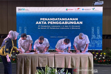 Empat BUMN sektor pelabuhan resmi merger menjadi satu Pelindo