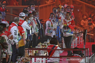 Presiden cermati kreativitas seni dan budaya di pembukaan PON XX Papua