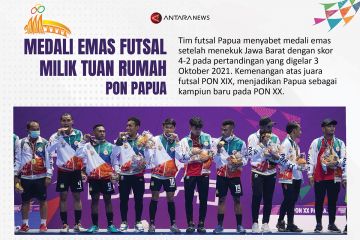 Medali emas futsal milik tuan rumah PON Papua