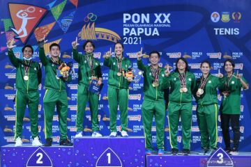 Tim tenis Jatim sabet tujuh medali emas PON
