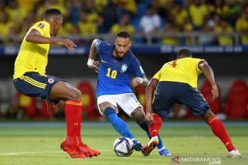 Brazil berbagi poin dengan Kolombia usai bermain imbang tanpa gol