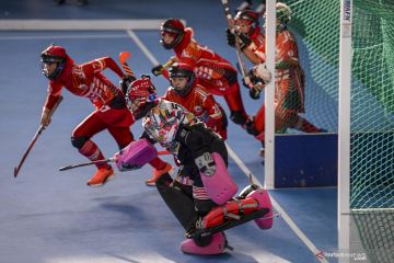 Tim hoki indoor putra Indonesia buka laga dengan libas Singapura 7-0