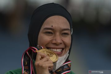 Emas lari 1.500 meter putri disabet atlet Sumut Agustina Mardika