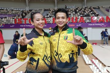 Denda-Umi sabet medali emas aerobik nomor berpasangan untuk Lampung