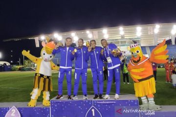 Jawa Barat berjaya rebut medali emas 4x400 meter estafet putra