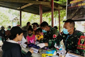 Satgas TNI beri layanan kesehatan untuk warga perbatasan RI-PNG