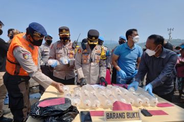 Polisi gagalkan penyelundupan 4.300 benur lobster dari Sukabumi