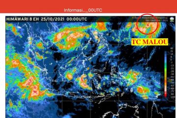 Intensitas Siklon Tropis Malou diperkirakan meningkat 24 jam ke depan