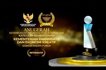 Kemenparekraf raih predikat informatif di Anugerah KIP 2021