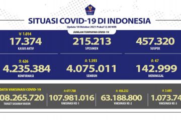 DKI Jakarta peringkat pertama kasus positif dan sembuh COVID-19