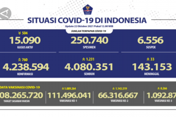 Update COVID-19: Positif 760, sembuh 1.231 orang 