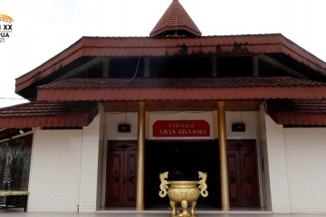 Wujud akulturasi budaya Papua di Vihara Arya Dharma