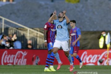 Barca buang keunggulan tiga gol dan ditahan imbang Celta Vigo