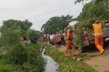 Genangan air di  Jalan RE Martadinata Jakarta Utara sudah surut