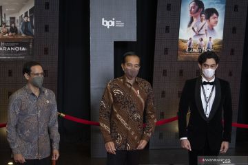 Presiden Joko Widodo hadir di malam penganugerahan FFI 2021