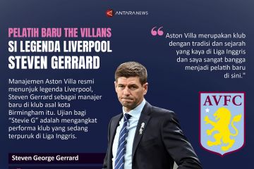 Pelatih baru The Villans si legenda Liverpool Steven Gerrard