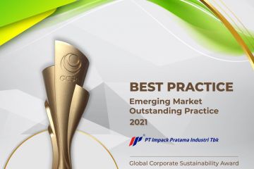 Impack Pratama mendapat penghargaan Outstanding Best Practices dari Global Corporate Sustainability Award