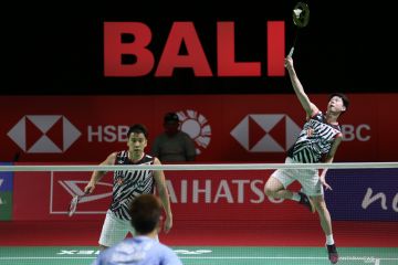 Ganda putra Marcus-Kevin tembus final Indonesia Masters