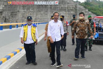 Presiden Jokowi resmikan Bendungan Karalloe di Gowa Sulawesi Selatan