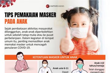 Tips pemakaian masker pada anak
