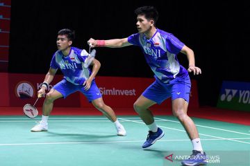 Pramudya/Yeremia grogi saat saksikan pertandingan Kevin/Marcus