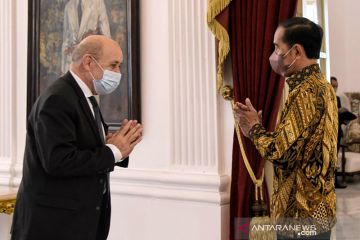 Presiden Jokowi terima kunjungan kehormatan Menlu Prancis