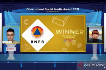 BNPB raih dua penghargaan di Goverment Social Media Award 2021