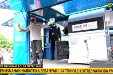 Polda Metro Jaya musnahkan 1,74 ton narkoba