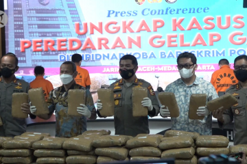 Polri ungkap peredaran ganja jaringan Aceh-Medan-Jakarta