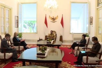 Presiden Jokowi terima kunjungan kehormatan Menlu Inggris